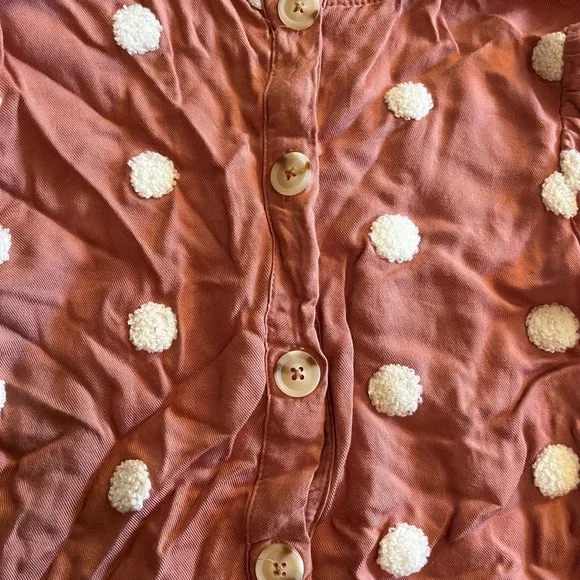 ALTAR’D STATE Pink Polka Dot Long Sleeve Blouse - Picture 5 of 7